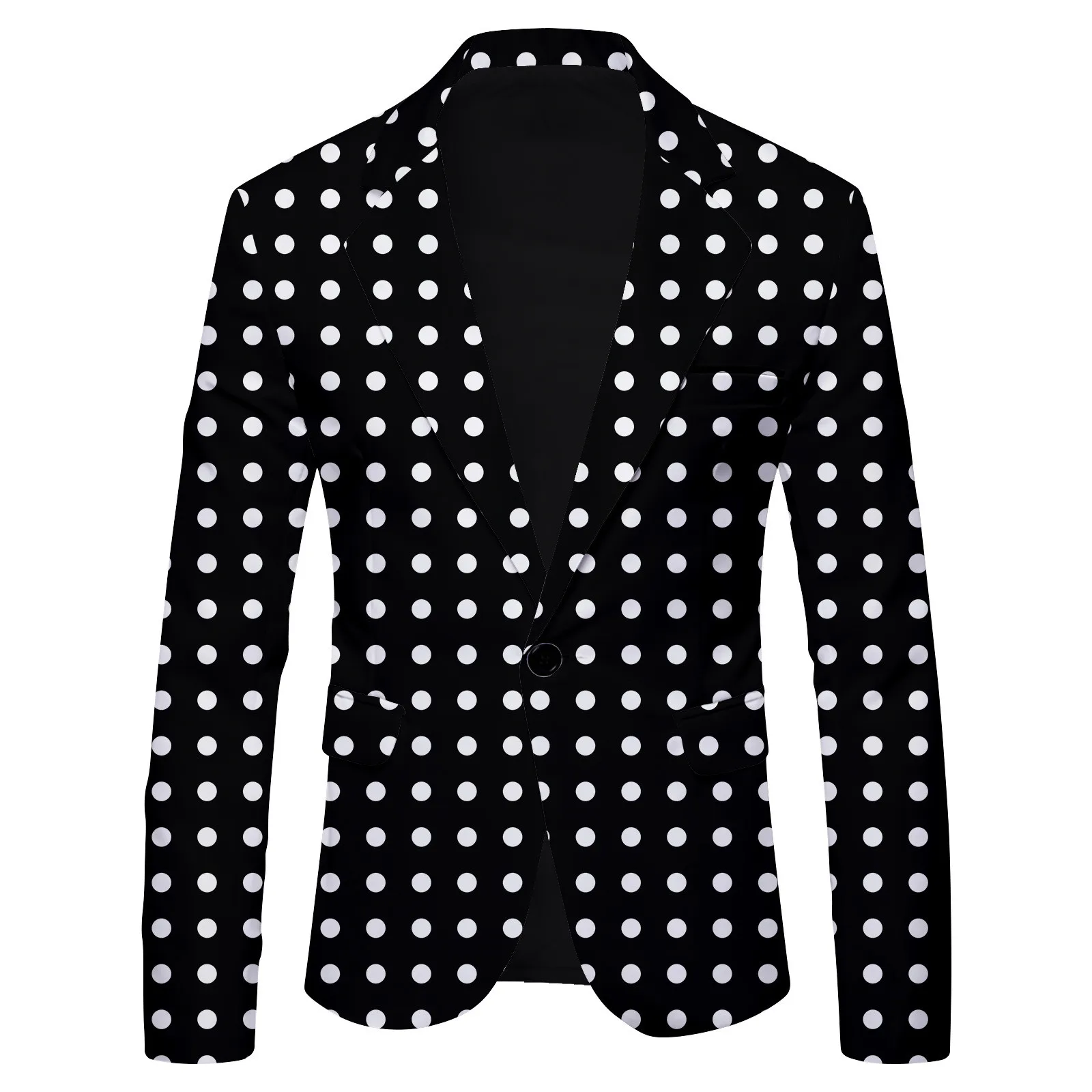 

2024 New Polka Dot Leopard Printing Casual British Style Fashionable Slimming Fit Suit For Men Business Formal Men's Blazers