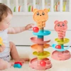Baby Puzzle Track Turn Around  Track Rolling Ball Mental Sliding Ball Tower Education Assembling Toy Gift Stacking Toy for Kids 1