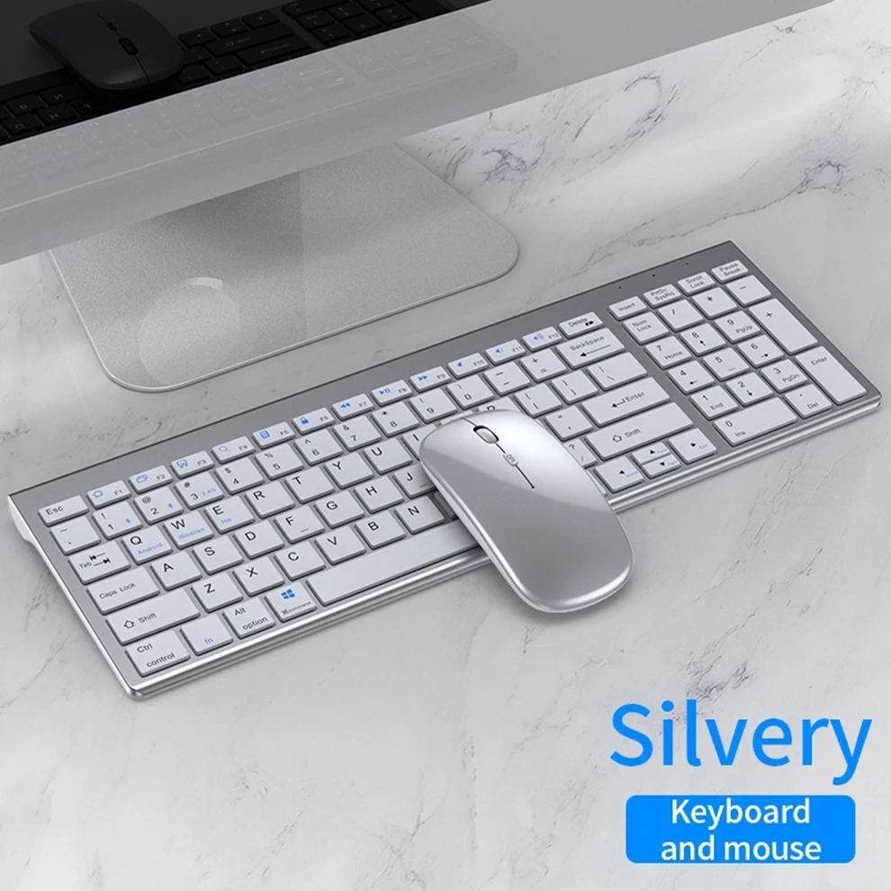 Portugal Inglês USB 2.4G + Bluetooth Teclado