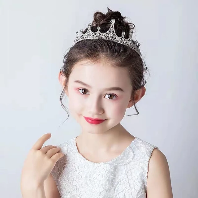 Couronne diadème princesse coréenne pour enfants, couronne d'anniversaire  mignonne pour petite fille, défilé de filles, bandeau pour cheveux,  accessoires pour cheveux