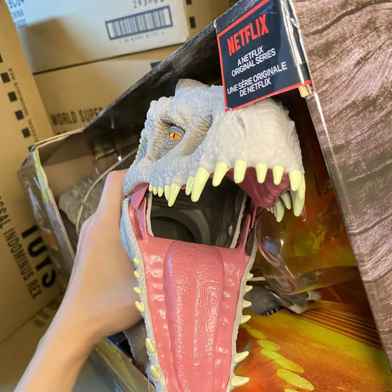 Jurassic World 60cm Indominus Rex Movie Accrauted Dinosaur Figure Realistic Roaring Sound 