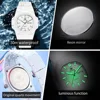 OLEVS Luxury Man Wristwatch Waterproof Date Luminous Watch for Men White Resin Men's Quartz Watches reloj hombre 5