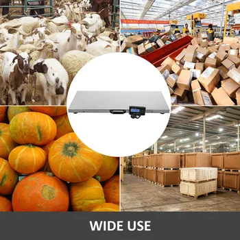 VEVOR 440/880/1100Lbs Digital Livestock Scale Large Pet Vet Scale Stainless Steel Platform Elect Ronic Postal Shipping Scale 2