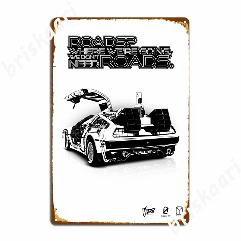 Delorean 벡터 포스터 금속 플라크 벽 동굴 벽화 장식, 부엌 주석 사인 포스터명판 & 사인 AliExpress
