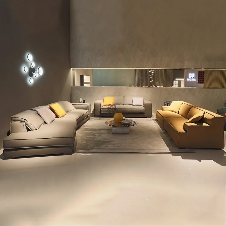 

High Quality Corner Sofa Nordic Luxury Leather Sofas Living Room