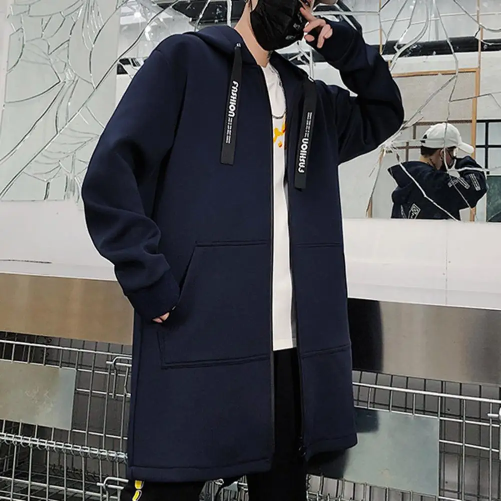 

Men Outwear Long Sleeves Men Hooded Jacket Loose Alphabet Windbreaker Outwear