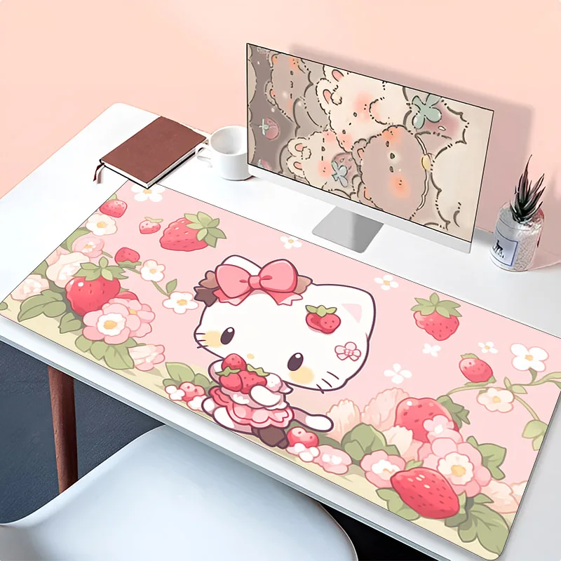 

Anime Cute Custom HelloKitty Large Mousepad PC Office Anti Slip Keyboard Mouse Pad Laptop Gaming Kawaii Table Mat Rubber Carpet