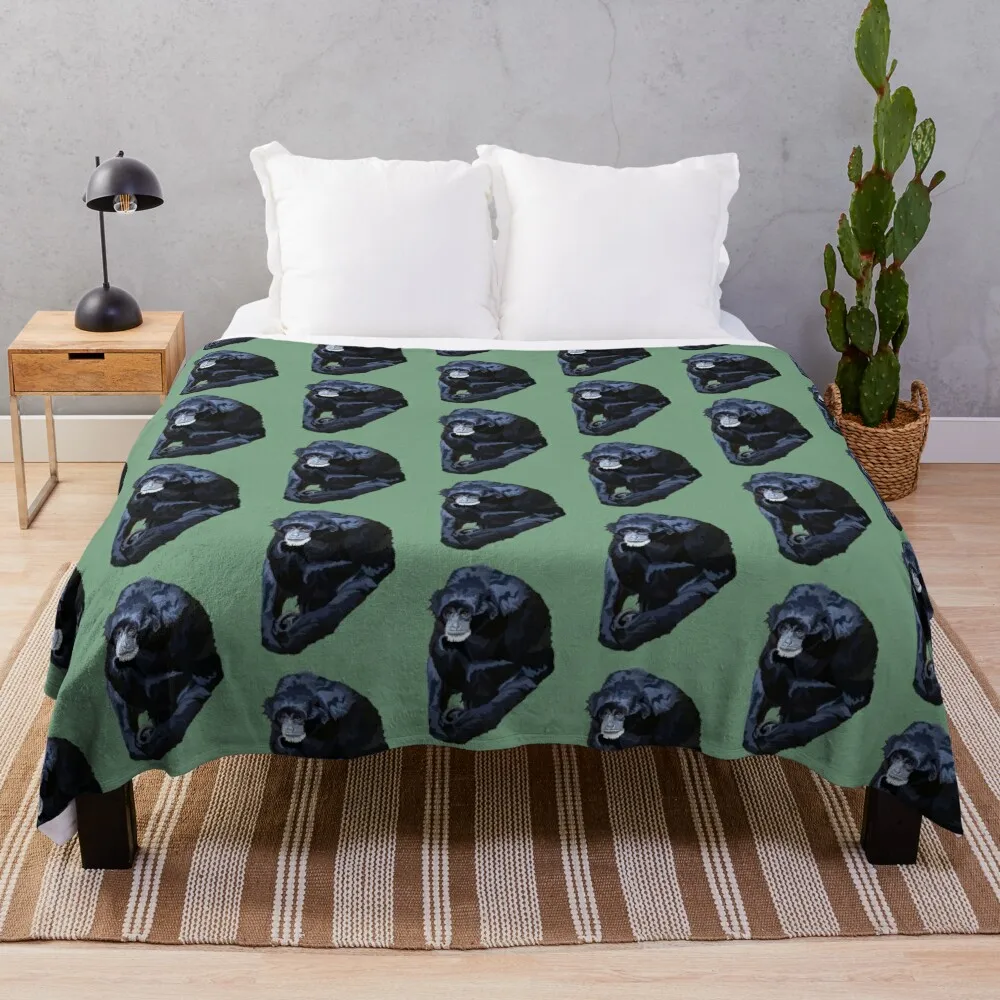 

S is for Siamang Throw Blanket wednesday Giant Sofa warm for winter Bed linens Blankets