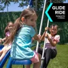 Outdoor Swing Set Outdoor Heavy Metal Toy Set, Suitable for Children's Slide 100 inches deep x 133 inches wide x 73 inches high 4