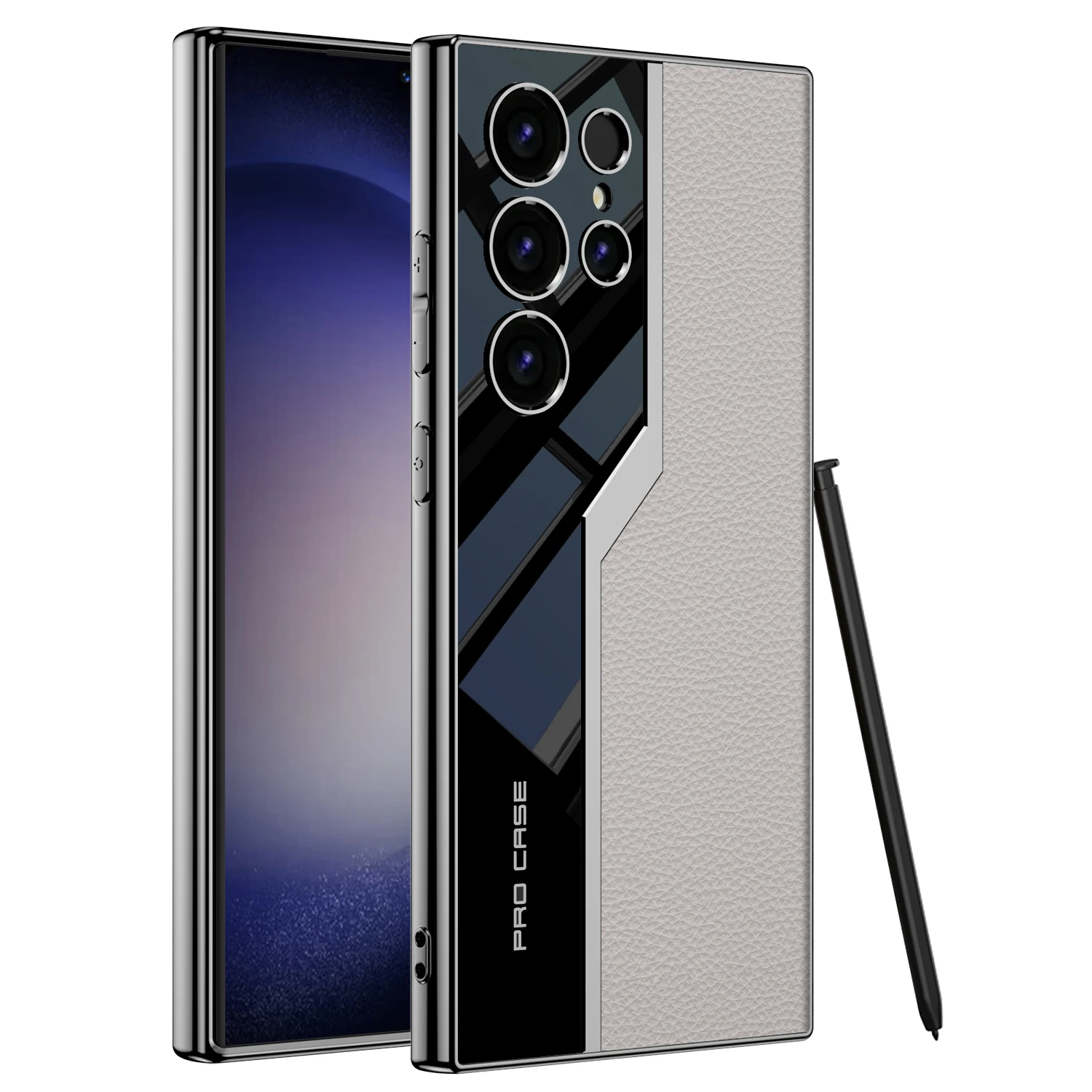 Ultra-Thin Supercar-Inspired Leather Phone Case with Plating Finish