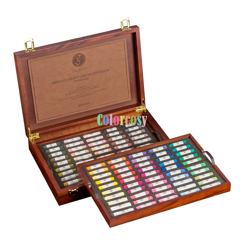 Mungyo Gallery Artist's Extra Fine Soft Pastels Wood Box 200 Colors  MPA-200W