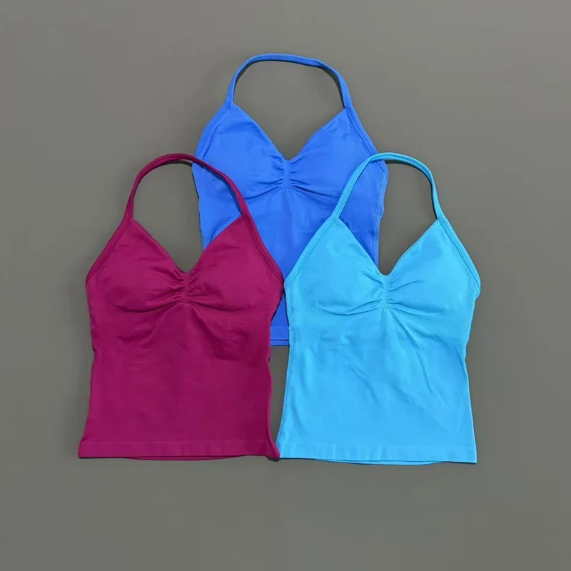 HISTELLO Df Dupe Gym Longline Strappy Top Yoga Vest Woman Backless Tank Tops Sports Fitness Bras Running Workout Gym Halter 102 S0ae6e3a370fc4c18b885ff6fc037f70dR