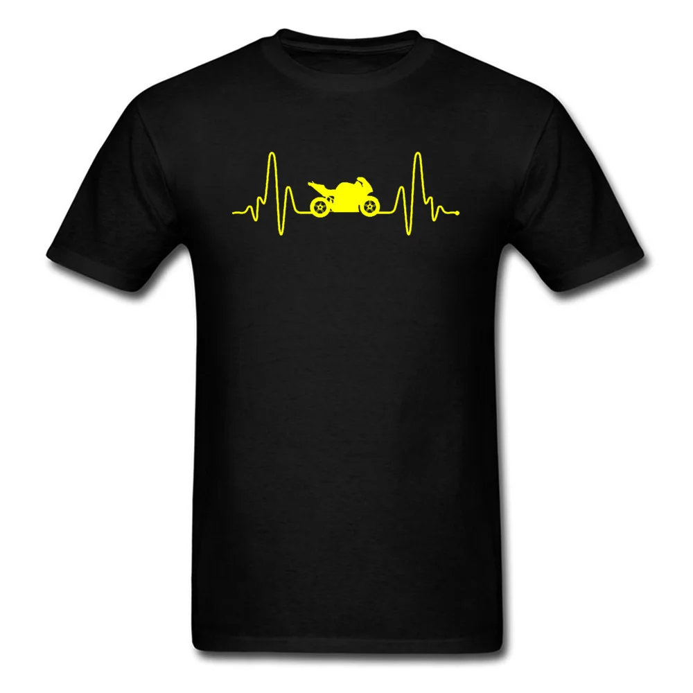 

Heartbeat Motorbike Stay Wild Men Tshirt Race Motorcycle T-Shirt Summer Fall 100% Cotton O-Neck Man T Shirt Black Sweatshirts