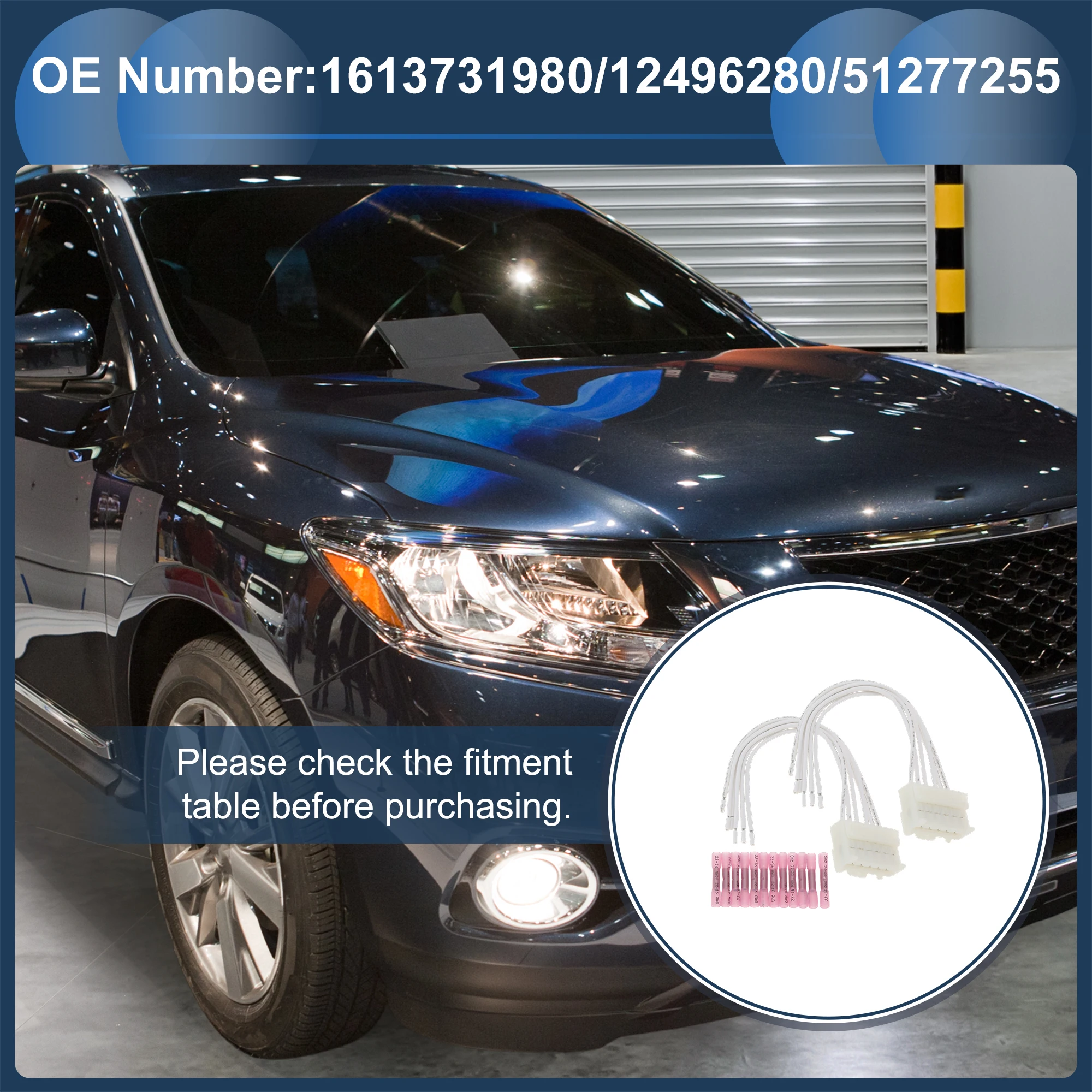 시트로엥 점퍼 I 버스(244 Z) 06-16 테일라이트 램프 와이어 하네스 15cm 2세트용 UXCELL 헤드라이트 배선 하네스 어셈블리