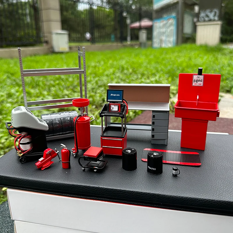 ガレージシリーズ1:18,ツールセット,ワークショップ,車 - AliExpress