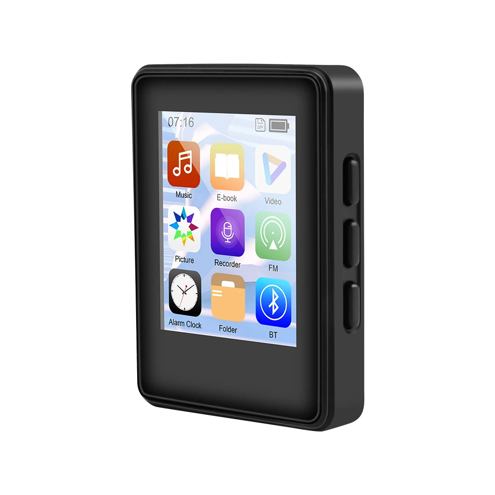נייד מיני MP3 נגן Bluetooth סטריאו רמקול מוסיקה נגן ספורט MP4 וידאו השמעה עם FM רדיו הקלטה עבור ווקמן
