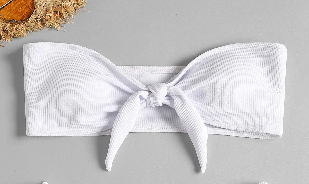 2024 New Bikini Bottoms Women's Swimsuit Low Waisted Bottom Solid Red Swimwear Thong Beachwear Brazilian Bathing Suit Summer - Image 5