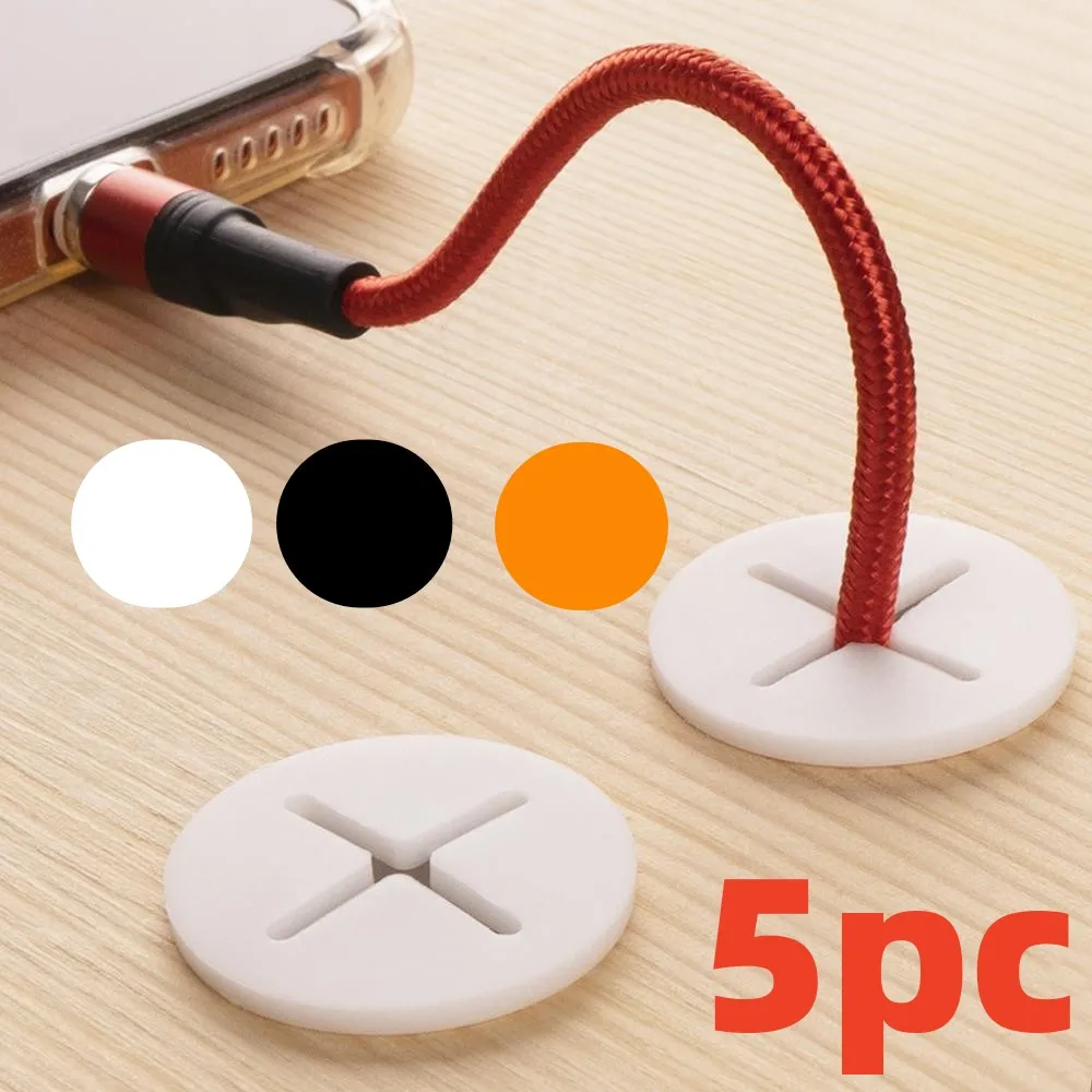 Desk Cord Grommet Flexible Silicone Cable Hole Cover Wire Organizer