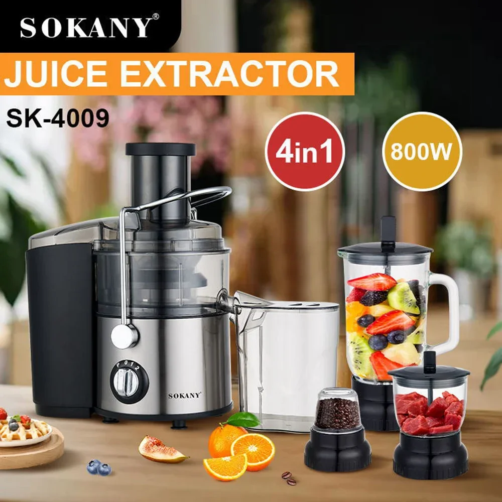 High Quality 4-in-1 Juicer, Non-slip Feet, Juice Extractor, for Vegetables and Fruits, Easy To Clean 2