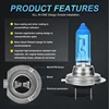 2x 100W H1 H7 H4 H8 H11 9005 HB3 9006 HB4 Car Halogen Fog Light HeadLight DRL HOD Lamp 5000K Dark Blue Glass Replacement Bulb 2