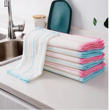 Washing Dishes Cloths Kitchen Gadgets Absorbent Cleaning Cloths Non-stick Oil Dish Towel Rags Tableware Household Dish Cloths