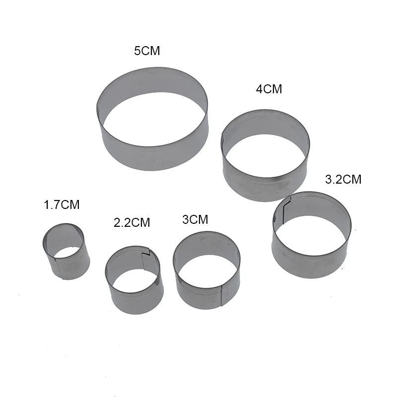 2-5mm Round Polymer Clay Cutters Stainless Steel Cutting Mold for DIY Jewelry Earring Pottery Ceramic Tool Craft Supplies Kit