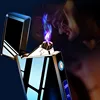 Single Arc Electric lighter Metal Windproof flameless USB Touch Sensing Cigarette Lighter Outdoor portable lighter men's gifts 3