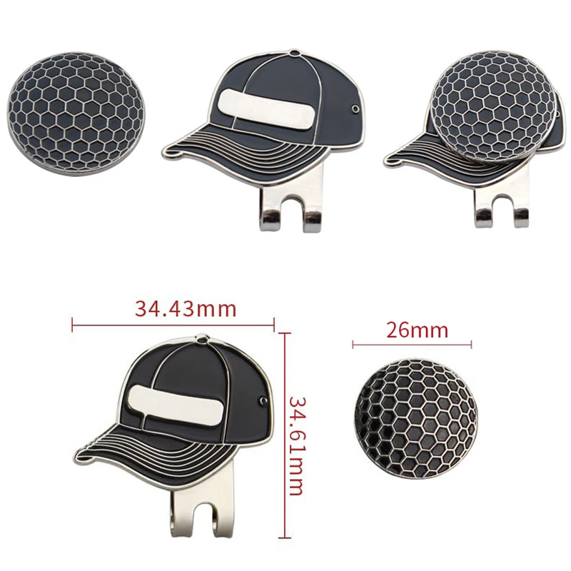 Removable Golf Ball Marker With Magnetic Hat Clip