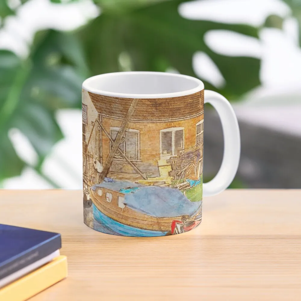 

Narrowboat Canal Boat Yard - Canal Art Coffee Mug Tea And Cups Glasses Mug