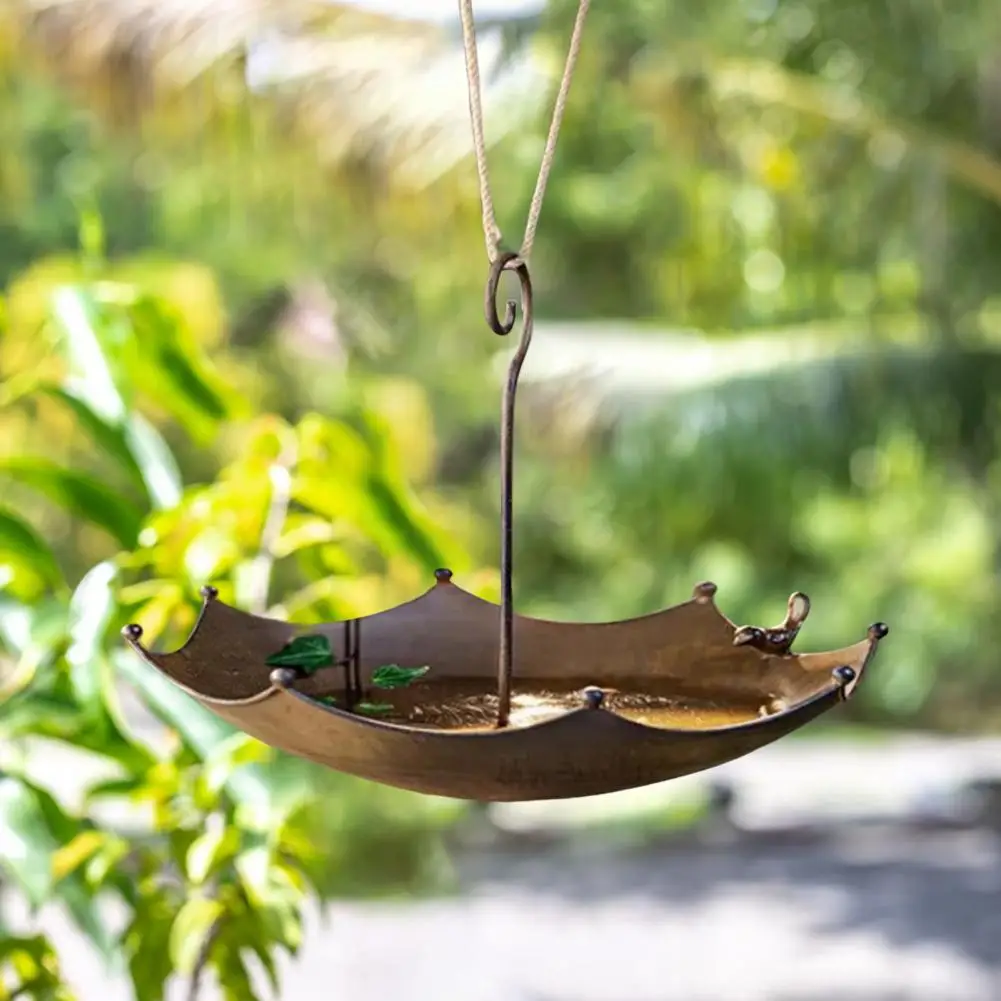 Bird Water Dispenser Exquisite UmbrellaShaped Bird Trough Container