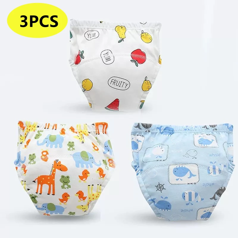 Newborn Training Pants Baby Shorts Print Color Washable Underwear Boy Girl Cloth Diaper Reusable Nappies Infant Stuff