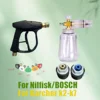Transform Your Car Wash! Clear Foam Lance with Adjustable Nozzles. . Produce Snow - like Foam for a Spotless Shine! 1
