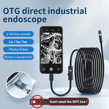 Single/Dual Lens Endoscope Camera for iPhone iPad IOS Android Type-C LED Light Borescope Inspection Camera for Industrial Use 1
