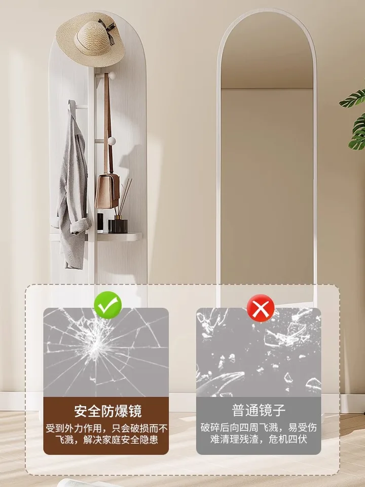 イタリア製垂直回転姿見鏡姿見床から天井までの家庭用寝室ハンガー