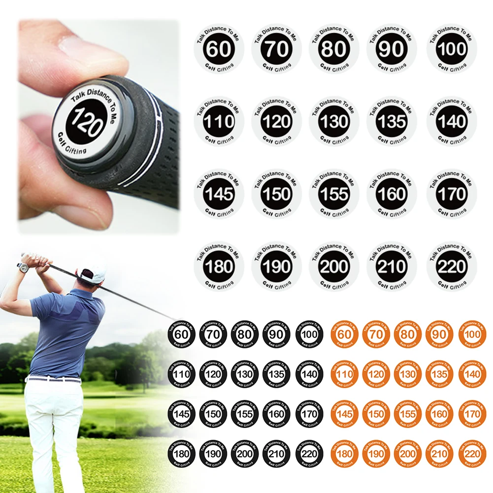 20Pcs Golf Ball Position Marker Self Adhesive Golf Club Distance Mark Ball Markers Reusable for Men Women Golfers