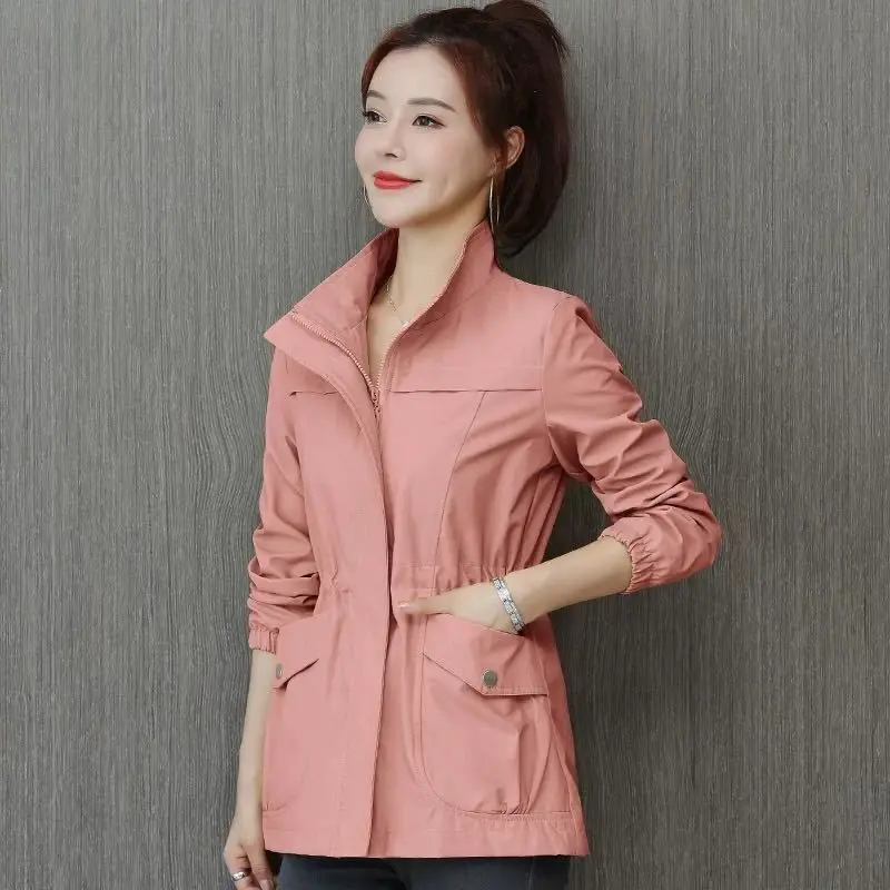 Double Layer Lining 2024 Spring New Korean Version Fashionable Waistband Slimming Jacket Stylish and Age Reducing Short Coat
