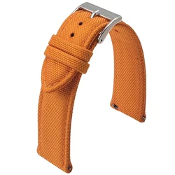 Durable Waterproof Sailcloth Nylon Watch Strap with Quick Release - 20mm (ORANGE 1)