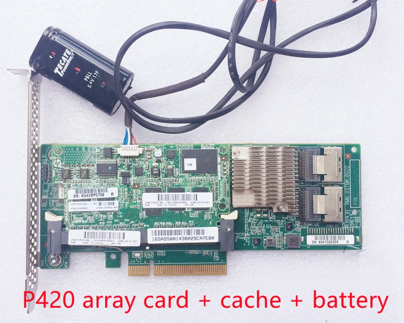 For Original HP P420 P420i 1GB/2GB FBWC 6Gb 2-Ports SAS Controller Raid Card + battery 633538-001 610670-002 | - Цена: 4 476,88 - 10 014,12 руб.