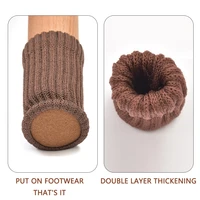 16Pcs Chair Legs Socks Knitted Furniture Feet Floor Protectors Anti-slip Pads Silent Thicken Table Chair Leg Socks Covers 2
