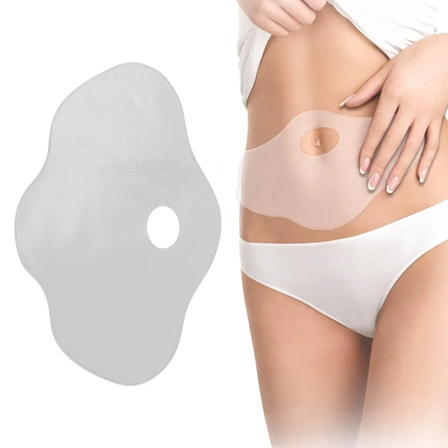 Belly Silicone Pad Anti Wrinkle Scar Stretch Marks Removal Sheets Reusable for Women Abdomen Belly Stomach Pads Stickers belly silicone pad
