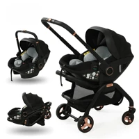 Panier de couchage multifonctionnel pour nouveau-né, siège de sécurité pour bébé, poussette pour bébé, poussette portable multifonction à quatre roues 6