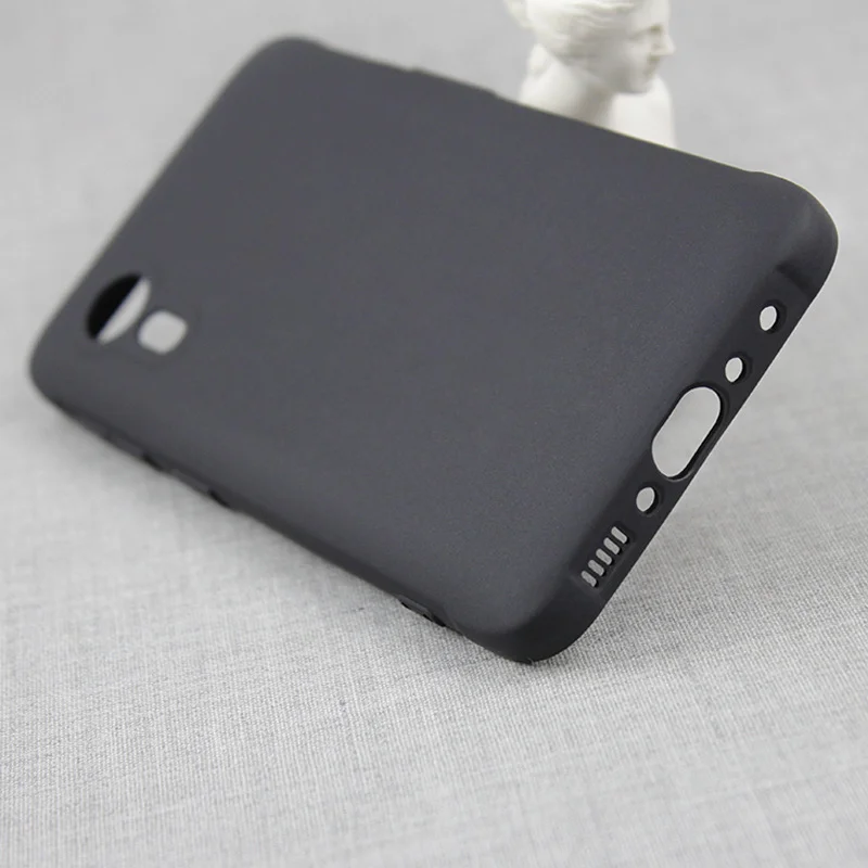 Black Matte Slim Silicone Case - TPU Soft Bumper Back Cover