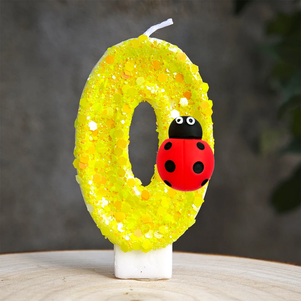 Niedliche Marienkäfer-Kuchen-Zahlenkerze, Geburtstagskerze, kreative Insektenkerze, Geburtstagsparty-Dekoration – Detail 21