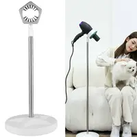 Telescopic Hair Dryer Holder Stainless Steel Blow Dryer Stand Hands Free Hanger Bathroom Shelf Hairdryer Rack Floor Stand Pet
