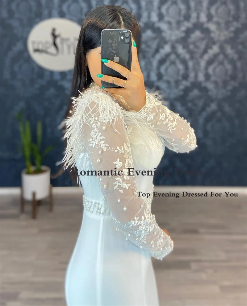 NEW! Aso Ebi Style White Prom Dresses With Gold Applique O Neck Long Sleeve  Satin Mermaid Evening Dress Detachable Train Formal Gowns From Allanhu,  $134.68 | DHgate.Com