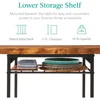 3-Piece Modern Dining Set, Space Saving Dinette for Kitchen, Dining Room, Small Space w/Steel Frame, Built-in Storage 4