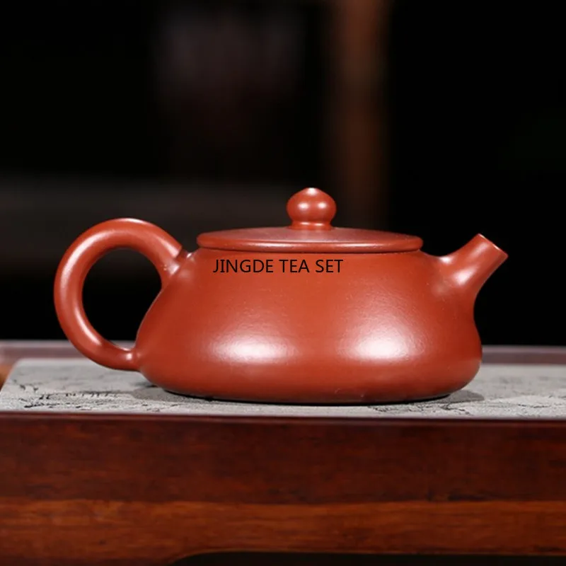 120ml Chinese Yixing Purple Clay Teapots Raw Ore Dahongpao Stone Scoop Tea Pot Home Zisha Filter Kettle Customized Tea Set Gifts