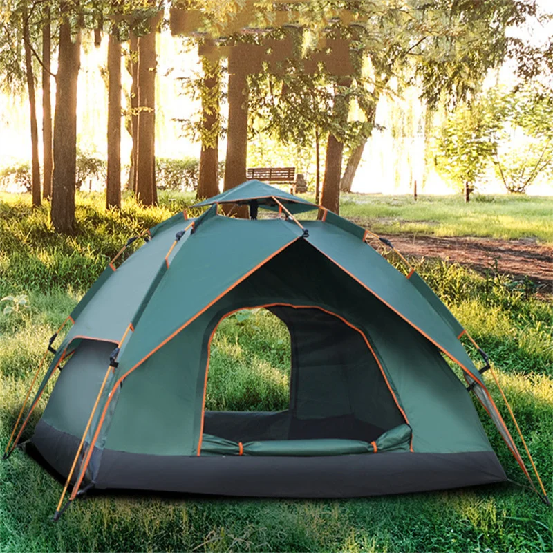 

Waterproof Windproof Camping Tent Family Tent2 Large Mesh Windows with Top Rainfly Camping Tents for Camping Large Big Tent