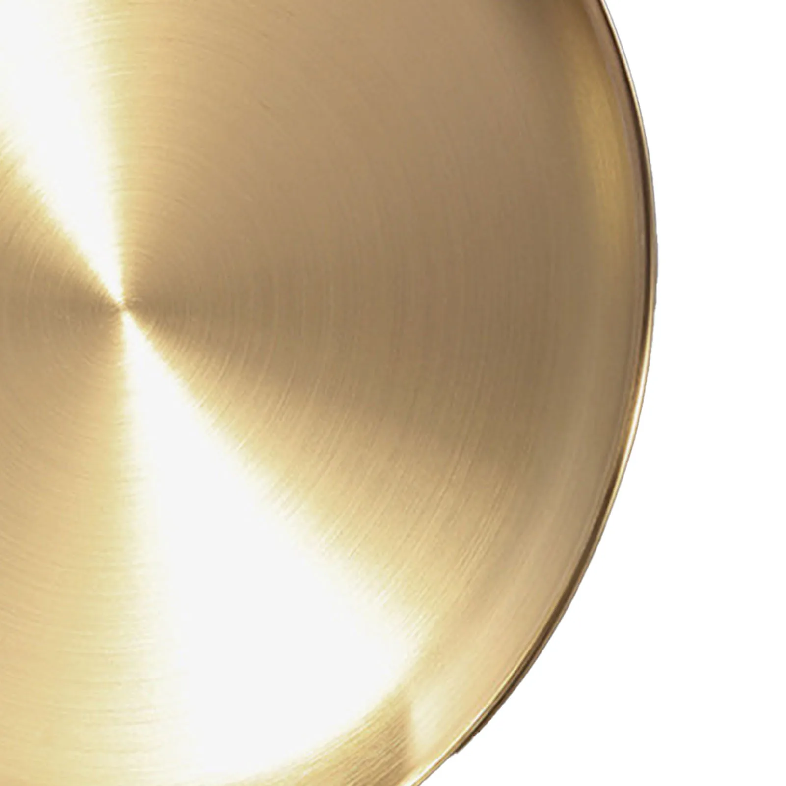Golden Plate Stainless Steel Plate Golden Metal Round Dinner Dishes Reusable Rustproof Serving Tray for Home Kitchen Party