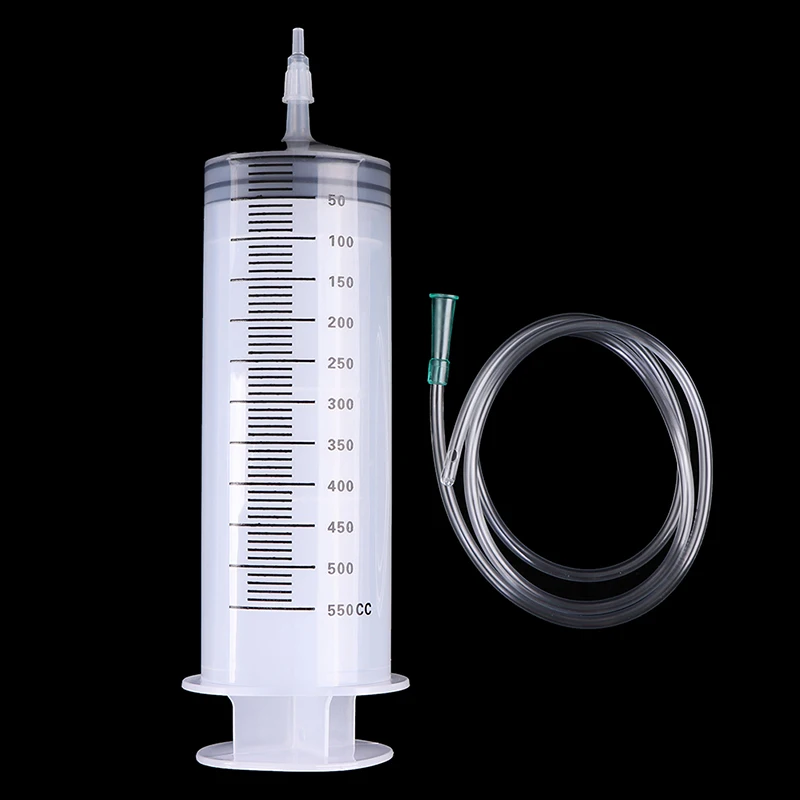 

Шприцевой инжектор объемом 500 мл, прозрачный пластиковый большой одноразовый шприц с шлангом